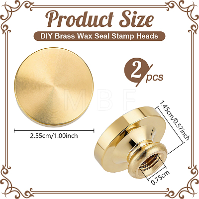 DIY Scrapbook Blank Brass Wax Seal Stamp Heads DIY-WH0899-902B-02-1