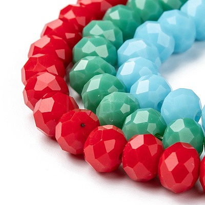 Opaque Solid Color Glass Beads Strands EGLA-X0007-01D-4mm-1