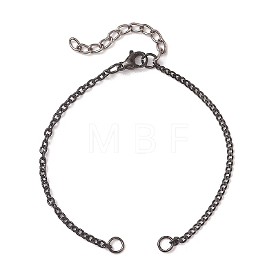 304 Stainless Steel Cable Chain Twisted Chain Bracelet Making AJEW-JB01514-1