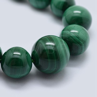 Natural Malachite Graduated Beaded Necklaces NJEW-F218-01A-1