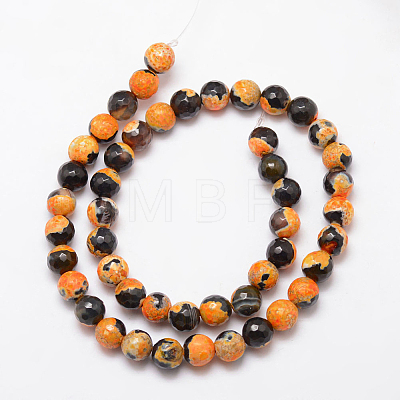 Natural Fire Crackle Agate Bead Strands G-K166-06F-8mm-10-1