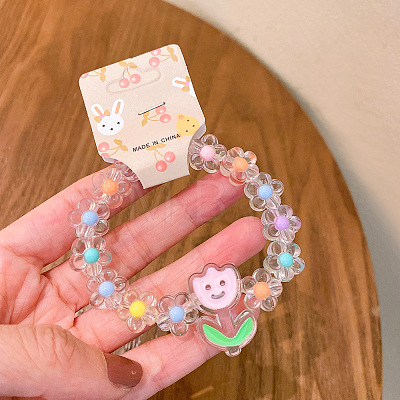 Adorable Pastel Acrylic Beaded Stretch Bracelets for Girl FS-WGCE8BF-11-1