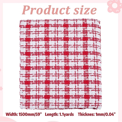 Tartan Chemical Fiber Fabric DIY-WH0591-521A-1