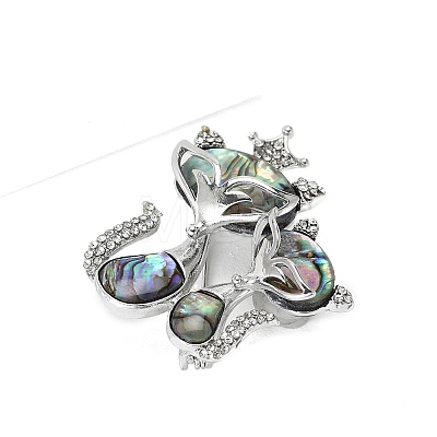 Alloy Rhinestone Brooch for Backpack Clothes PW-WG6BE19-01-1