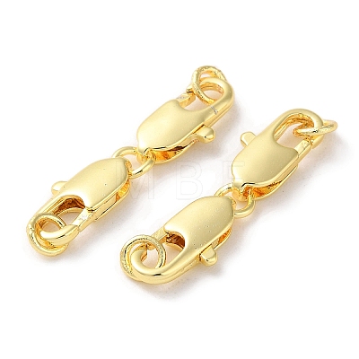 Rack Plating Brass Lobster Claw Clasps KK-F090-25G-1