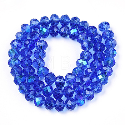 Electroplate Glass Beads Strands EGLA-A034-T6mm-L26-1