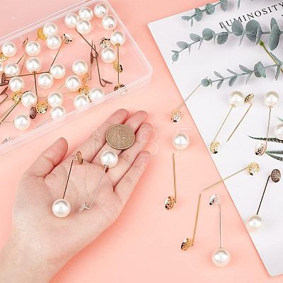  32 Sets 4 Colors Brass Brooch Pins Findings KK-NB0002-73-1