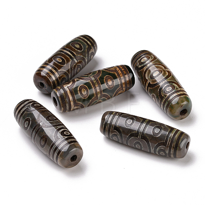 Tibetan Style dZi Beads X-TDZI-E004-12-1