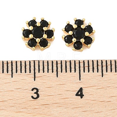 Brass Micro Pave Cubic Zirconia Beads KK-U056-15G-1