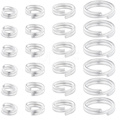 Beebeecraft 80Pcs 4 Styles Brass Split Rings KK-BBC0014-05-1