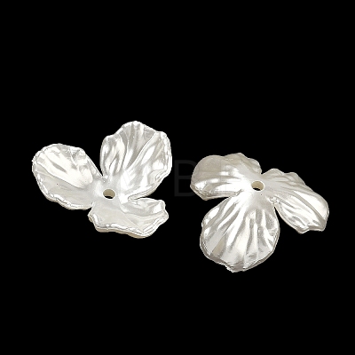 3-Petal ABS Plastic Imitation Pearl Bead Caps KY-F024-03-1