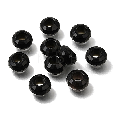Natural Obsidian European Beads GG-NH0003-A17-1