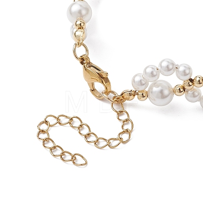 Shell Pearl Beaded Bracelets BJEW-TA00454-1
