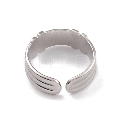 304 Stainless Steel Cuff Rings RJEW-G285-81P-1