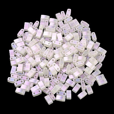 Glass 2-Hole Baking Paint Glass Seed Beads GLAA-G130-01D-1