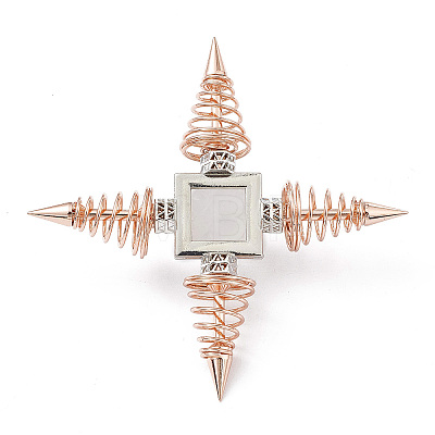 Rose Gold Brass Spritual Energy Generator DJEW-P003-01RG-05-1