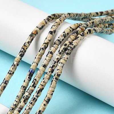 Natural Dalmatian Jasper Beads Strands G-E612-A01-A-1