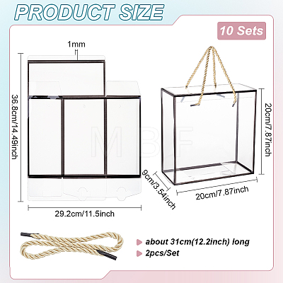 Transparent PP Plastic Gift Box AJEW-WH0166-06A-01-1