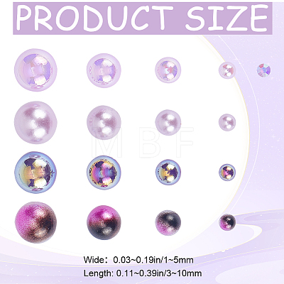 Resin Rhinestone and ABS Cabochons Sets RESI-WH0029-51A-1