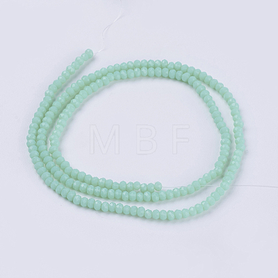 Opaque Solid Color Glass Bead Strands GLAA-F076-A09-1