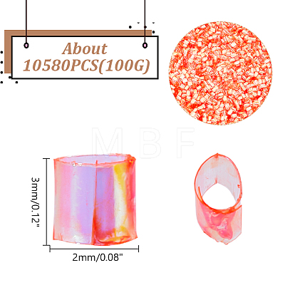 100G Plastic Tube Beads KY-HY0001-15C-1