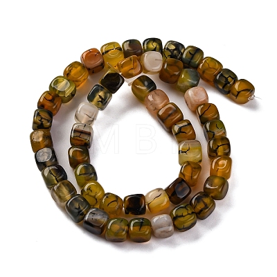 Natural Dragon Veins Agate Beads Strands G-G177-E04-01-1