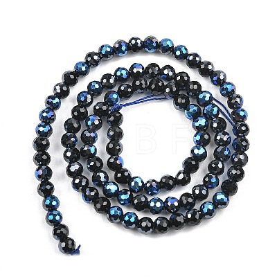Electroplate Transparent Glass Beads EGLA-B013-02A-PL15-1