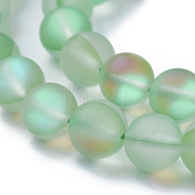 Synthetic Moonstone Beads Strands G-F142-6mm-15-1