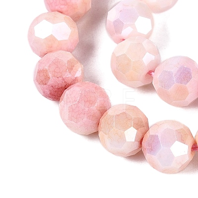 Anti-Tarnish Electroplate Glass Beads Strands EGLA-ZX010-8mm-04-1