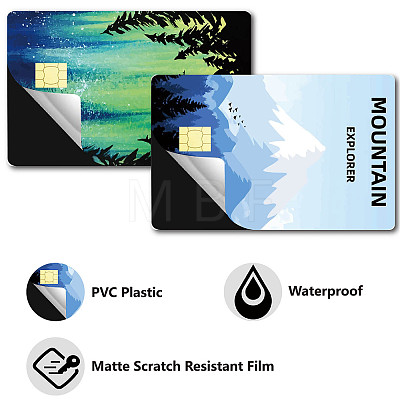 Rectangle PVC Plastic Waterproof Card Stickers Kit DIY-WH0539-001-1