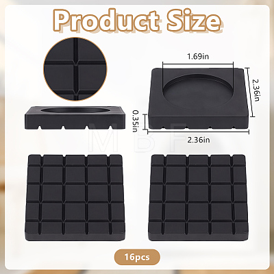 Rubber Anti-slip and Shock-Absorbing Foot Pads for Washing Machines AJEW-WH0696-615-1