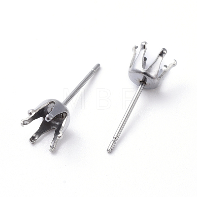 304 Stainless Steel Post Stud Earring Settings STAS-E466-20P-1