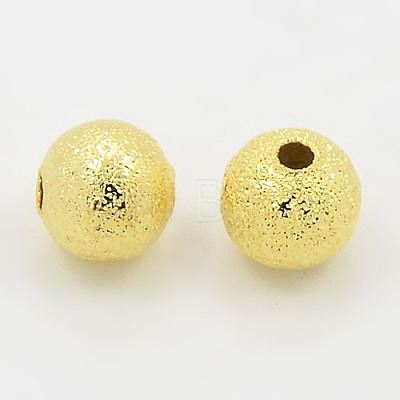 Brass Textured Beads X-KK-EC248-M-1