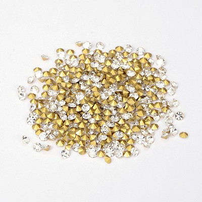 Back Plated Diamond Glass Pointed Rhinestone LS-RGLA-SS28-001-1