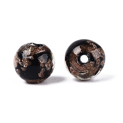 Handmade Gold Sand Lampwork Beads LAMP-N045-01B-02-1