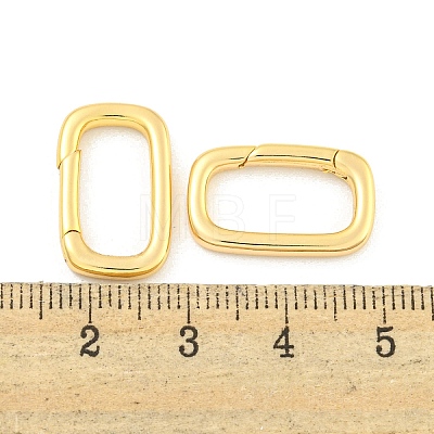 Brass Spring Gate Rings KK-K382-04G-1