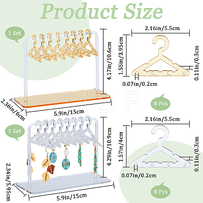 CRASPIRE 2 Sets 2 Styles Acrylic Earring Display Stands EDIS-CP0001-08-1