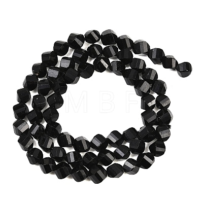 Natural Black Tourmaline Beads Strands G-P611-C37-01-1