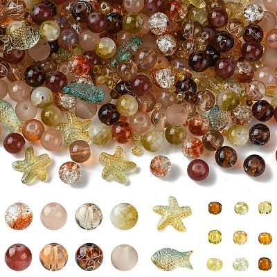 Mixed Styles Glass Beads GLAA-YW0003-73A-1