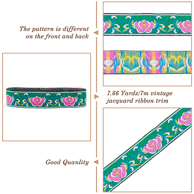Ethnic Style Polyester Ribbon OCOR-WH0047-38D-1