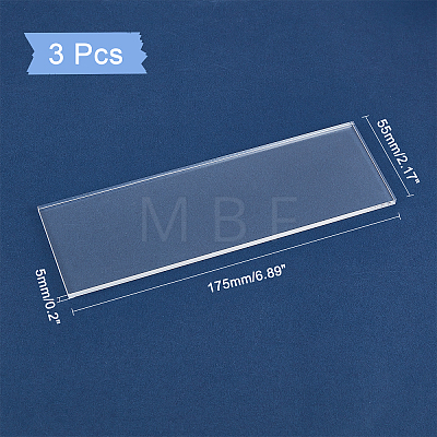 3Pcs Acrylic Organic Glass Sheet AJEW-CA0001-57-1
