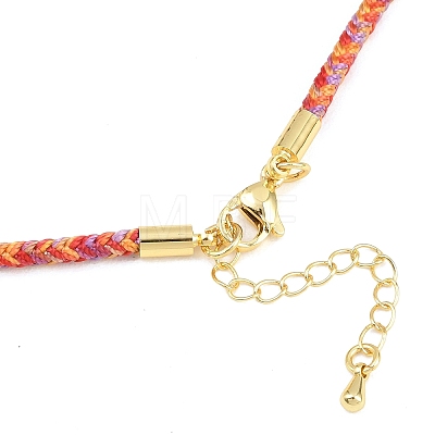 Braided Polycotton Cord Necklaces Making MAK-F038-B-G-1