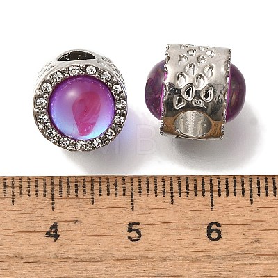 Rack Plating Alloy European Beads FIND-H005-02P-1