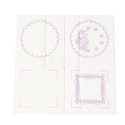 DIY Embroidery Cup Mat Sets DIY-I049-01B-1