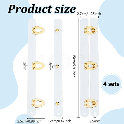 4 Pairs Stainless Steel Corset Busk DIY-BC0017-51B-1
