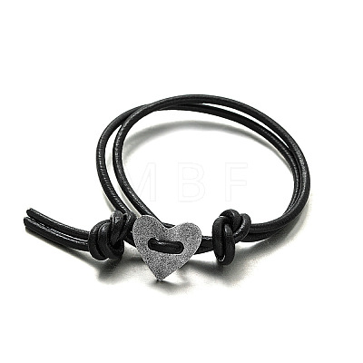 Heart Imitation Leather Cord Bracelets FS-WG388D3-02-1