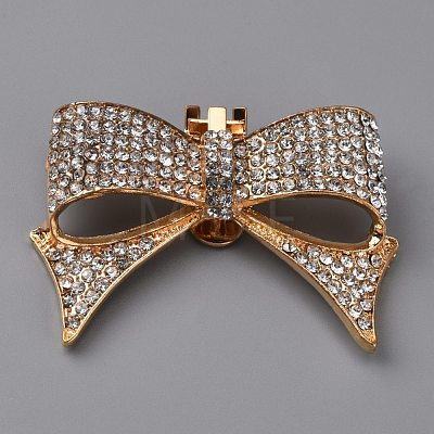 Alloy Rhinestone Shoe Decorations AJEW-WH0020-60G-1