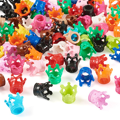 80Pcs Spray Painted Acrylic Beads OACR-TA0001-76-1