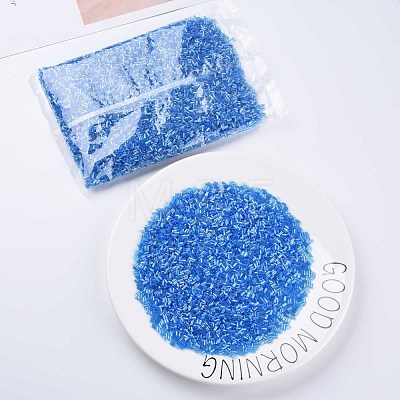 Transparent Colours Luster Glass Bugle Beads SEED-N005-001-A04-1