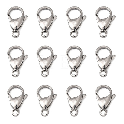 Polished 316 Surgical Stainless Steel Lobster Claw Clasps A-STAS-R072-18A-1